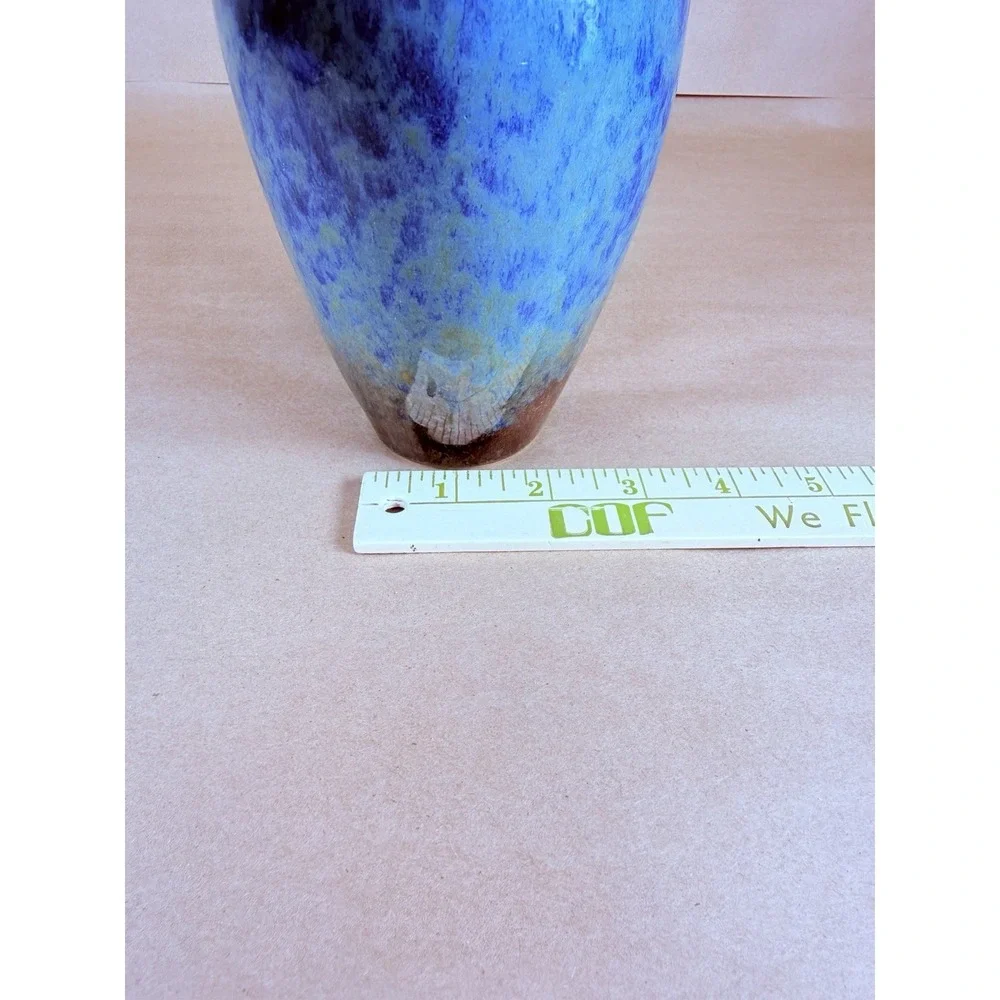 Blue Brown Reactive Glaze Ceramic Vase 12